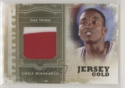 2012 Sportkings Series E Single Memorabilia Gold Jersey /10 Isiah Thomas HOF - Image 1 of 2