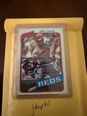 2014 Topps Archives #87 Eric Davis Autographed. - Image 1 of 2
