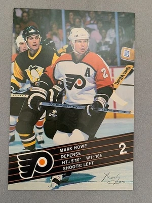 Postal emitida por el equipo de hockey de la NHL 1989-90 Philadelphia Flyers - Mark Howe Foto 1 de 2