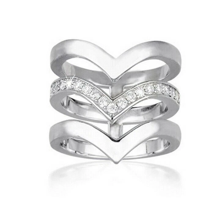 Anello Argento Fascia Zirconi Gioielli Mabina 523073 - Immagine 1 di 1