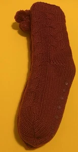 Neu mit Etikett Soma Intimates L/XL dicke gewebte Hüttensocken mit Zopfmuster Hausschuhe gemütliche Lounge - Bild 1 von 7