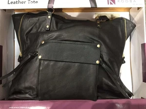 Borsa KOOBA Everette Tote FY18 in vera pelle - nera - Foto 1 di 1