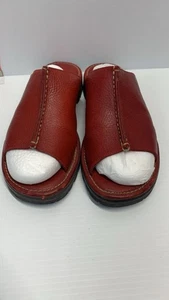 Cole Haan Country Red Leather Slip On Mule Sandals Shoes Sz 8B - Picture 1 of 10