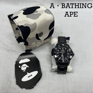 Orologio A BATHING APE BAPEX Acciaio Inox MGD-023 Lunetta Nera Quarzo 2009 - Foto 1 di 10