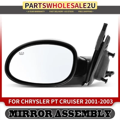 Driver Paintable Power Heated Mirror for Chrysler PT Cruiser 01-03 w/ Power Fold - Image 1 of 4