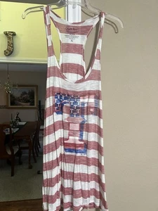 Texas Rangers Red and White Striped Tank Top - Picture 1 of 2