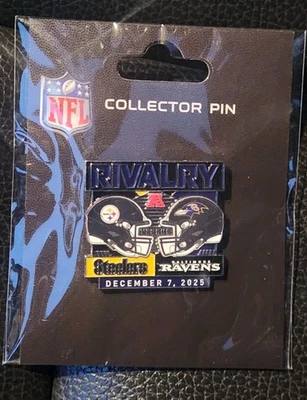 2025 Game Day PIN PITTSBURGH STEELERS BALTIMORE RAVENS NFL Aaron Rodgers 12/7/25 - Imagem 1 de 2