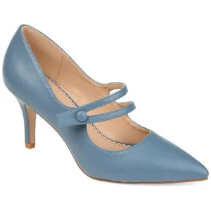 Journee Collection Women's Blue Sidney Strappy Mary Jane Pumps Size 7.5 - Picture 1 of 10
