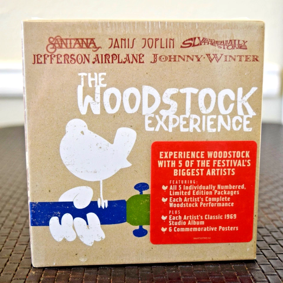 Woodstock Experience 10 CD Box, Santana, Janis Joplin, Sly + Posters, SEALED - Image 1 of 4