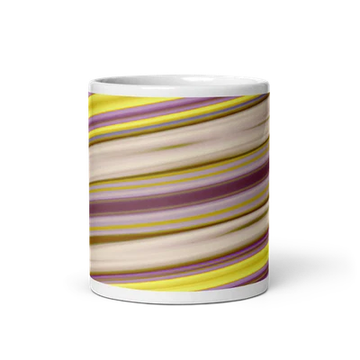 Тканевая фэнтезийная керамическая кружка 11 унций — уютный текстильный узор кофейная чайная чашка - Изображение 1 из 3