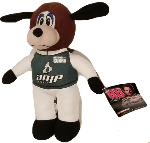 NEW Plush Doll National Guard Amp Energy Mascot #88 Dale Jr Nascar Dog In Suit Cover