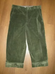 Field Classics Green Corduroy Plus Twos Shooting Pants Flat Front Men's 34  - Picture 1 of 9