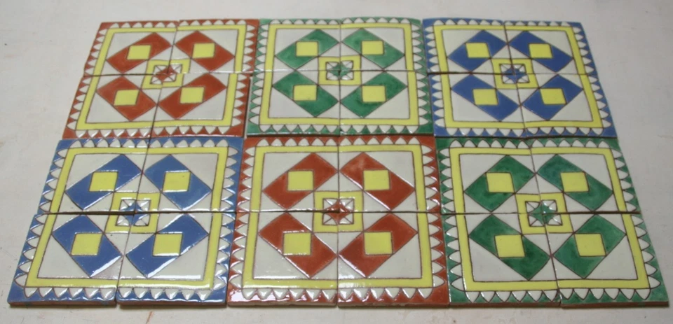 24 Stück Relief-Fliesen 10x10 Motiv: Grafisches Ornament [22-06-01] - Bild 1 von 3