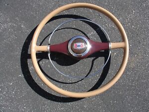 1947 1948 Chevrolet Steering Wheel Complete 47 48 Ring Button Chevy