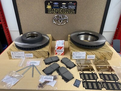 1998-2007 TOYOTA LAND CRUISER OEM FRONT BRAKE ROTORS & TCMC PADS WITH OEM SHIMS - Image 1 of 4