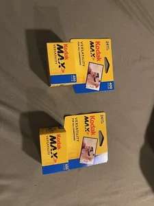2 Kodak Max Versatility 400 Película a Color 24 Exposiciones Exp 05/2002 Ambas Selladas Nuevas en Caja - Imagen 1 de 5