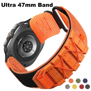 For Samsung Galaxy Watch 7 Ultra 47mm Replacement Military Nylon Loop Band Strap - Zdjęcie 1 z 25