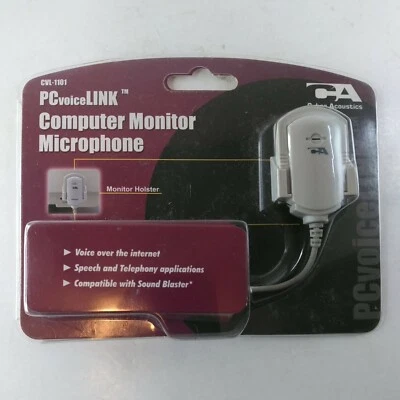  CVL-1101 PCvoiceLINK Computer Monitor Microphone CA Cyber Acoustics NEW SEALED - Image 1 of 4
