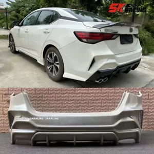 Unpainted ABS Rear Bumper Lip Diffsuer Bar Assembly Fits Nissan Sentra 2020-2022 - Picture 1 of 16