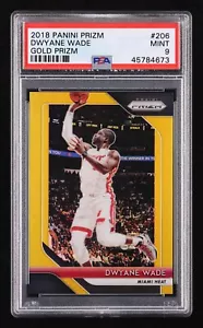Dwyane Wade 2018 Panini Prizm Gold Prizm/10 #206 Salón de la fama PSA 9 Pop 1 solo 3 superior - Imagen 1 de 2