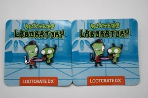 Lot of 2 Nickelodeon Invader Zim Pin - LootCrate DX - 2018 - New - Picture 1 of 2