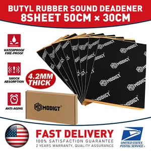 MGT 1.2㎡ Car Butyl Sound Deadener Heat Insulation & Vibration Self-Adhesive Mat - Picture 1 of 17