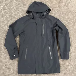 Marmot SoftShell Rain Coat Mens S Small Black Hood (100% Polyester Shell) Hood - Picture 1 of 15