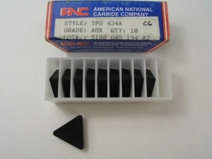 10pcs TPG 434A AOX C6 Carbide Inserts, American National Carbide - Picture 1 of 1