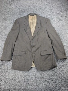 Vintage Burberry Blazer Men 44 Brown Silk Nordstroms Suit Jacket Herringbone - Picture 1 of 10