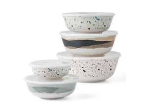 Member's Mark ~ Ten (10) Piece Nesting Bowl Set ~ Melamine ~ TERRAZO - Picture 1 of 17