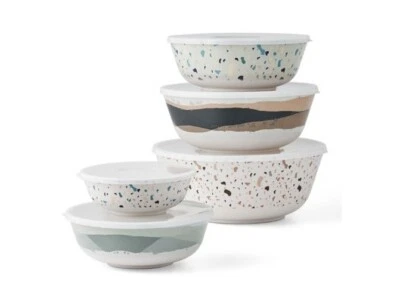 Member's Mark ~ Ten (10) Piece Nesting Bowl Set ~ Melamine ~ TERRAZO - Image 1 of 4
