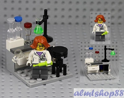 LEGO - Science Lab w/ Chemist Stool & Flask Scientist Minifigure Research 21110  - Image 1 of 4