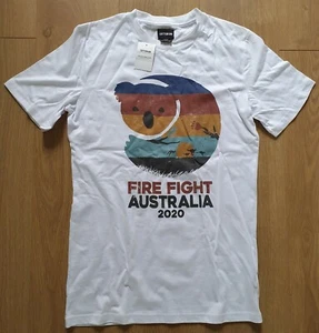 New Fire Fight Australia 2020 Cotton On T-Shirt White Mens XXXS (Fits like a Sm) - Picture 1 of 5