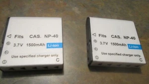 2PCS NP-40 Li-Ion Rechargeable For CASIO EXILIM EX-FC100 FC150 Z1000 Z400 BC-31L - Picture 1 of 4