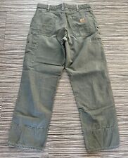 Vintage Carhartt Double Knee/Front Work Pant B188 DMS 35 x 32 Army Green