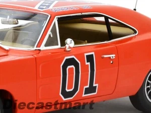 AUTOWORLD 1:18 1969 DODGE CHARGER DUKES OF HAZZARD GENERAL LEE NEW ORANGE AMM964 - Picture 1 of 9