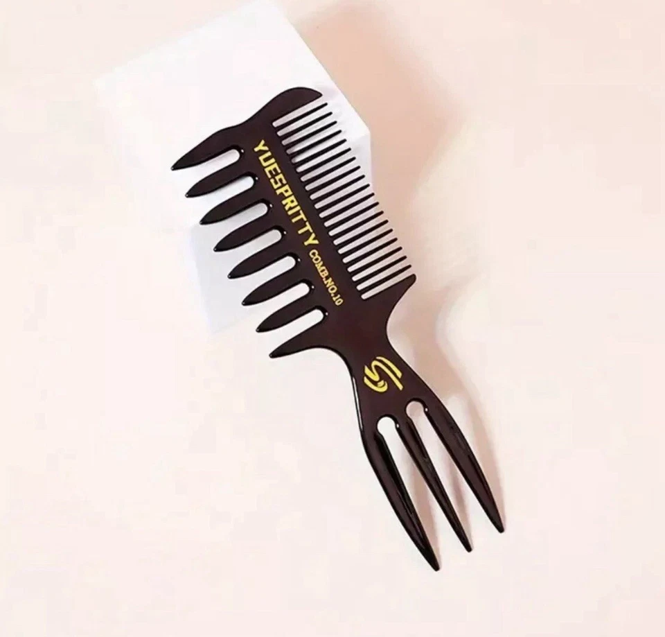 3 in 1 Plastic Men Three Sided Comb for Hairdressing, Grooming and Styling Large - Image 1 of 1