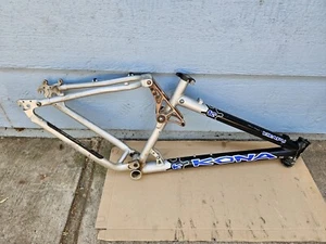 2003 Kona Kikapu Full Suspension Mountain Bike Frame 16" Small *cracked* - Picture 1 of 18