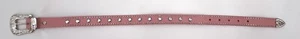 Nocona Belt Girls Sz 20 Pink Rhinestone Studded Western Buckle Cowgirl - Picture 1 of 22