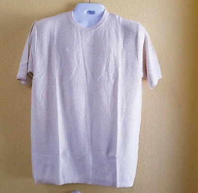 Camiseta Hombre Casual Tejida Miel Peine Texturizada Talla L a XXL (ver descripción)  Foto 1 de 4