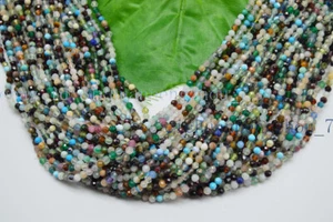 3mm Faceted Natural Mixed Color Multi-class Round Gemstone Loose Beads 15" - Picture 1 of 4