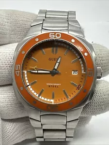 Guess Stainless Steel Diving Watch 10ATM 100M 42MM Mens S-steel Date Quartz Runs - Picture 1 of 15
