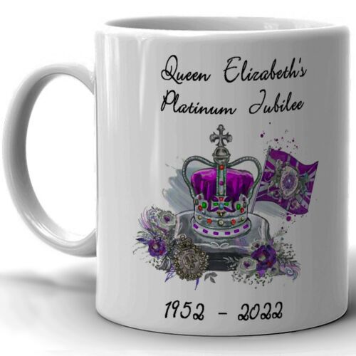 Queen Elizabeth II Platinum Jubilee Mug Royal Souvenir Anniversary Gift Keepsake
