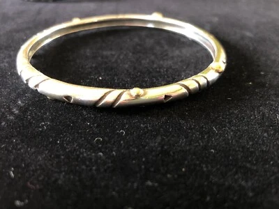 Bangle JOHN ATENCIO SS Sterling Silver 18 K Gold Bracelet JA - Image 1 of 4
