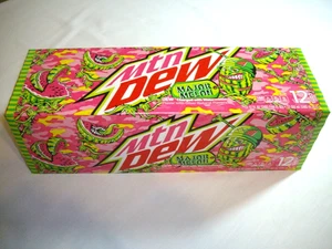 (1) 12 PACK OF 12 oz CANS OF MOUNTAIN DEW MAJOR MELON ***DISCONTINUED***  NEW! - Picture 1 of 4