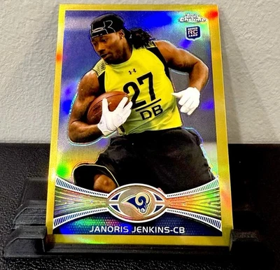 2012 Topps Chrome Gold Border Refractor /50 Janoris Jenkins Rookie #128 Rare NM - Image 1 of 4