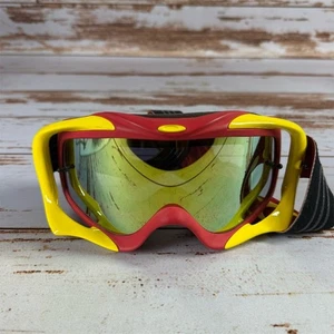 Oakley Crowbar MX Shockwave Goggles – Red/Yellow Frame, 24K Iridium Lens, - Picture 1 of 6