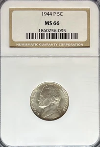 1944 Jefferson Nickel MS66 NGC (#PA1860256095) - Picture 1 of 2