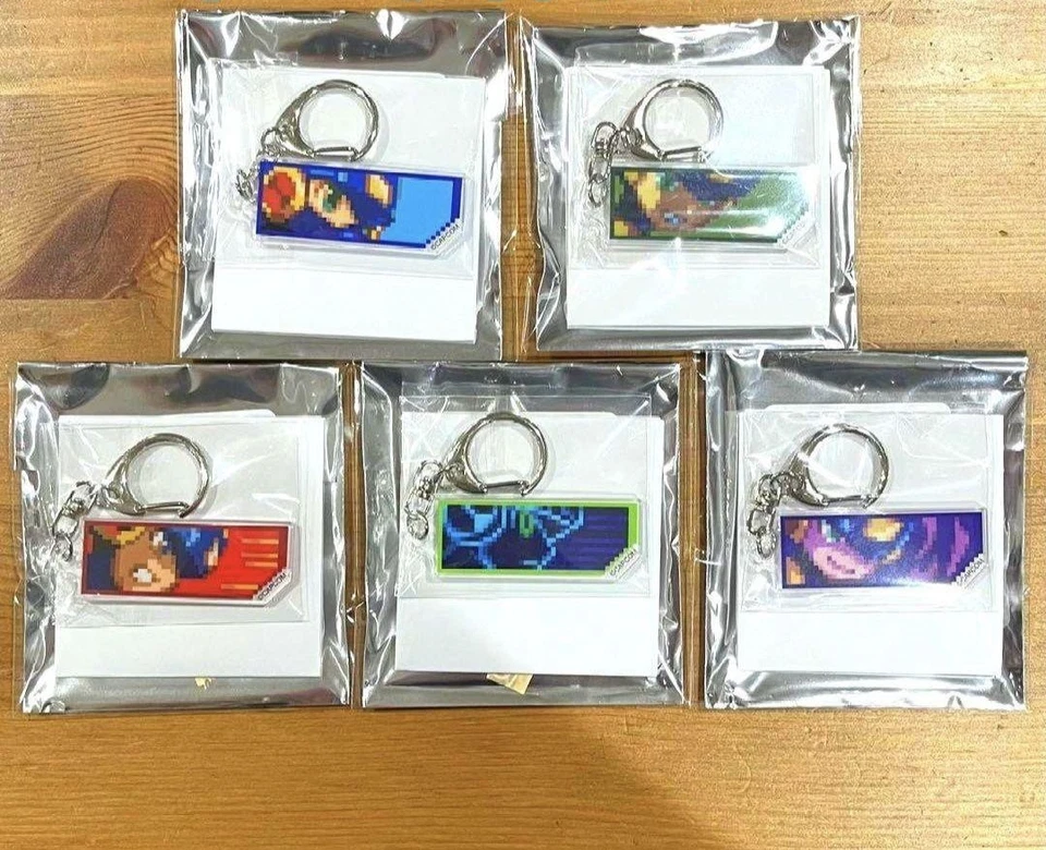 Rockman EXE Mega Man Battle Network Emoción Ventana Llavero Juego de 5 Capcom Usado Foto 1 de 1