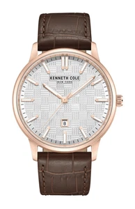 Kenneth Cole New York 42mm Classic Brown Strap Men's Watch KCWGB0046903 - Picture 1 of 3